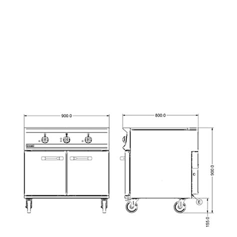 Lincat OE8015 Opus Electric Range Oven Solid Top