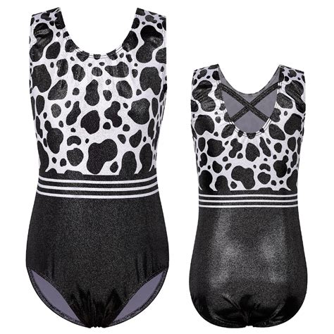 Baohulu Gymnastics Leotards For Girls Sparkle Dancewear Black Ballet