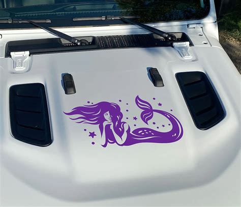 Jeep Wrangler Gladiator Mermaid Hood Decal Sticker 464