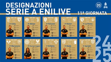 Serie A Enilive Designazioni Giornata Associazione Italiana