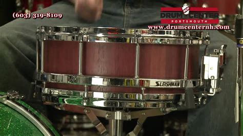 Sleishman Free Floating Purpleheart Block Snare Drum 14x5 Youtube