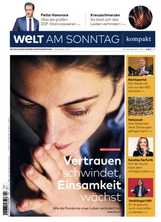 Welt Am Sonntag Kompakt Zeitung Im Ikiosk Lesen