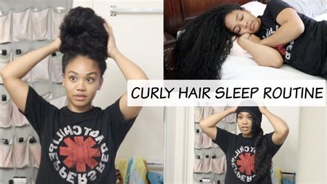 My Curly Hair Sleep Routine For Long Curly Hair Youtube