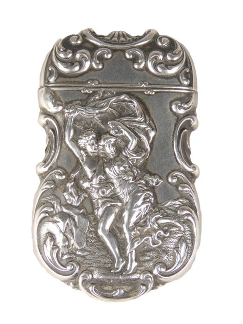 Sold At Auction Antique Sterling Silver Heavy Repose Match Safe