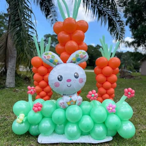 Easter Bunny Easter Balloon Decor Easter Party Decor Easter Theme Party