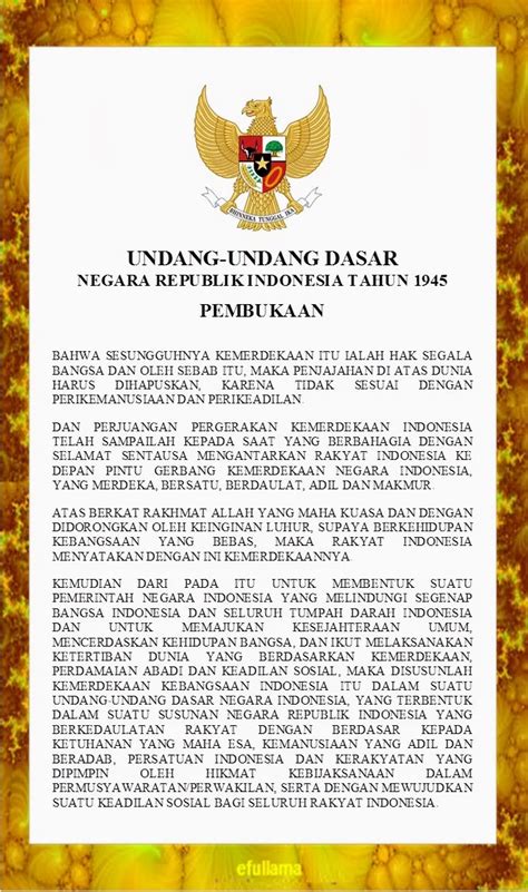 Teks Naskah Pembukaan UUD 1945 Yang Benar Dan Lengkap Info Dari Ops