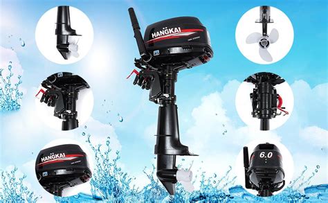 Wangkangyi 2 Stroke Electric Outboard Trolling Motor 6hp Outboar Engine Electric Motor 44w Boat