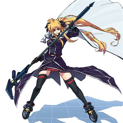 Safebooru 1girl Bardiche Blonde Hair Fate Testarossa Lyrical Nanoha