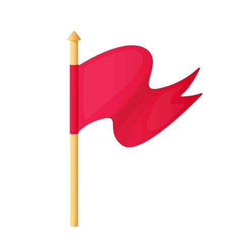 Red Medieval Banner Flag In Cartoon Style Game Interface 11302104