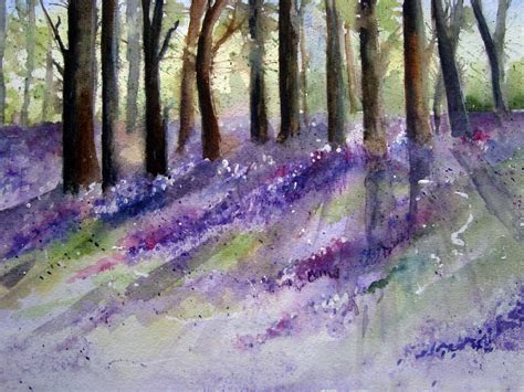 Watercolour Florals Bluebell Wood