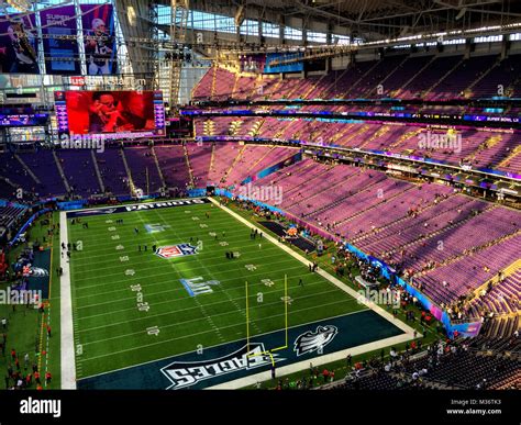 A general view of the US Bank Stadium ahead Superbowl 52. PRESS ...