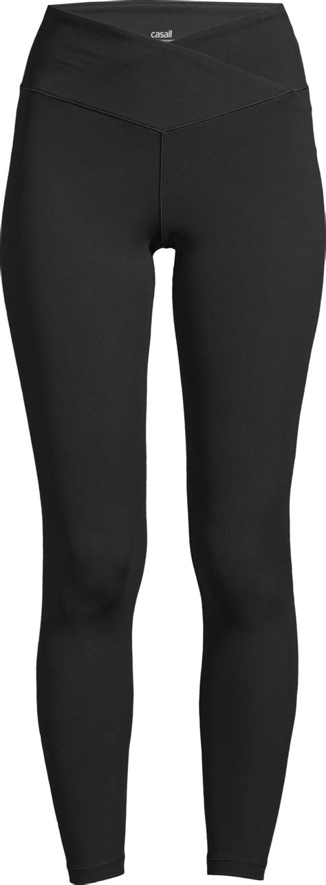 Womens Overlap High Waist Tights Black Buy Womens Overlap High