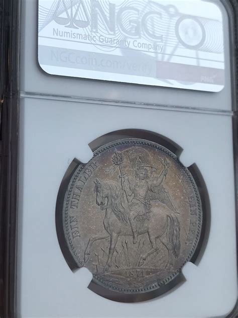 1871 B GERMANY SAXONY VICTORY TALER Thaler NGC MS 62 EBay