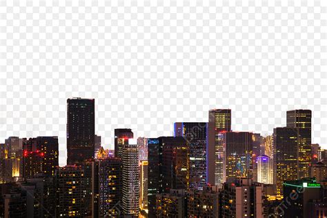 Chengdu City Center Night View Cityscape Night Brilliant Lights PNG