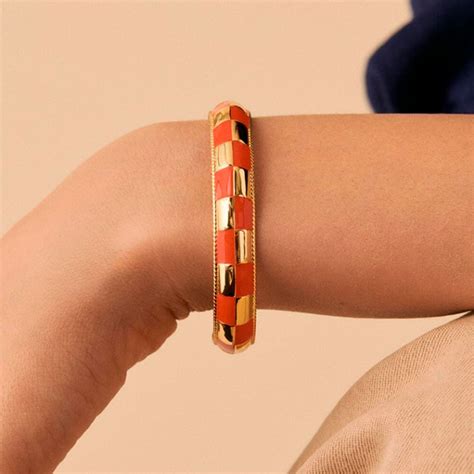 Pulsera Agatha R Gida Paris Brigitte Ba O Oro Y Naranja Tu