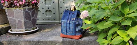 Rucksacktasche Jeansupcycling weisnähschen Jeans Bag Denim Jeans