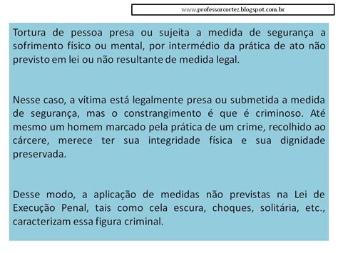 DIREITOS E AMENIDADES TORTURA LEI 9455 97