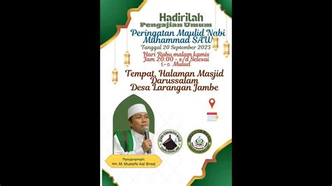 LIVE STREAMING ARAK ARAKAN MAULID NABI MUHAMMAD SAW MASJID