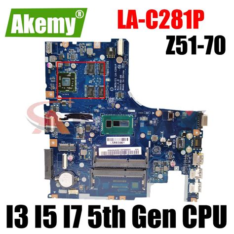 For Lenovo Z51 70 Laptop Motherboard Mainboard AIWZ0 Z1 LA C281P