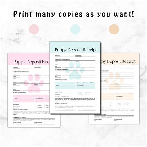 Fillable Puppy Deposit Form Puppy Sales Agreement Puppy Bill Of Sale