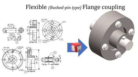 Flexible Flange Coupling Using SOLIDWORKS Parts And Assembly