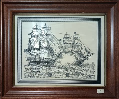 S Composite Scrimshaw Ink Etching Pride Of The Fleet Uss