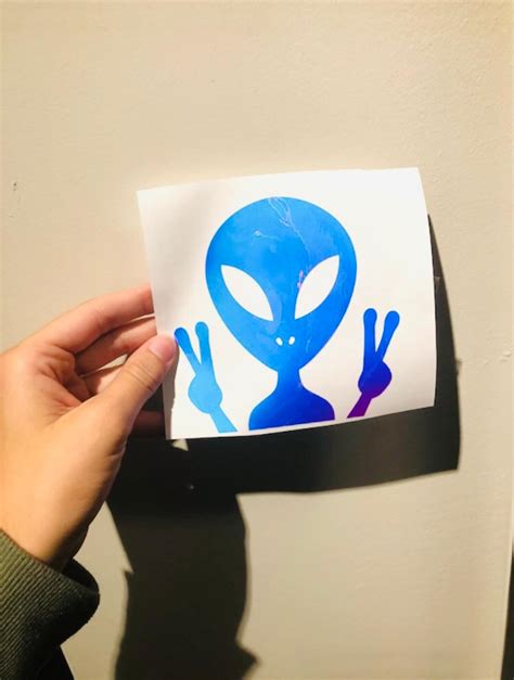 Alien Decal Alien Bumper Sticker Alien Car Sticker Alien Etsy