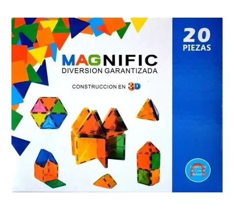 Bloques Magnéticos 20 Piezas Magnific Tiles Imanes E Full Envío gratis