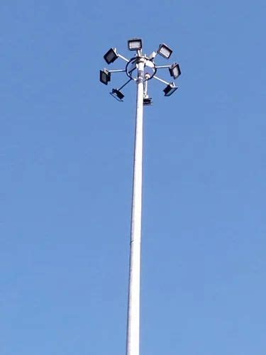 Mild Steel Round M High Mast Lighting Pole For Outdoor At Rs