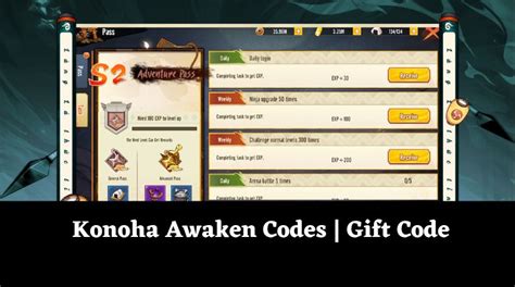 Konoha Awaken Codes Wiki Gift Code January Mrguider