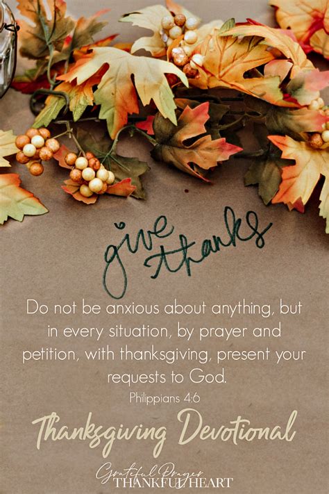 Thanksgiving Devotional Grateful Prayer Thankful Heart