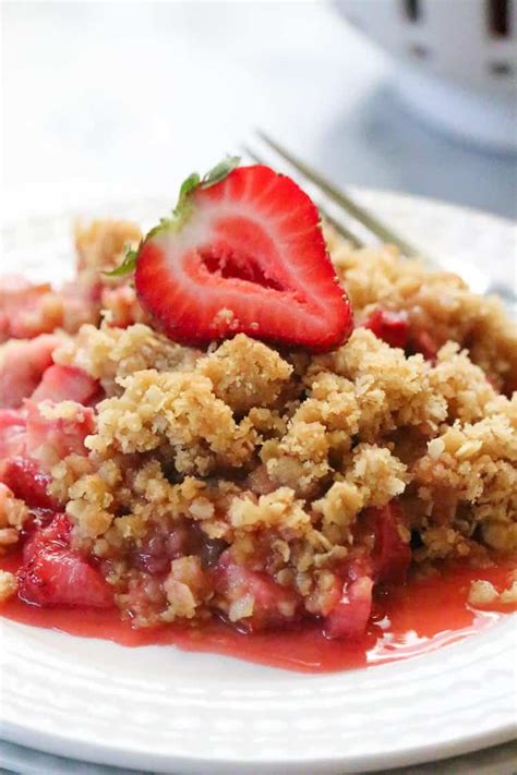 Easy Strawberry Rhubarb Crisp Vegan Vegan Blueberry