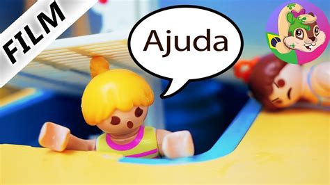 Playmobil Novelinha Português HANNAH TRANCADA no PARQUE AQUÁTICO