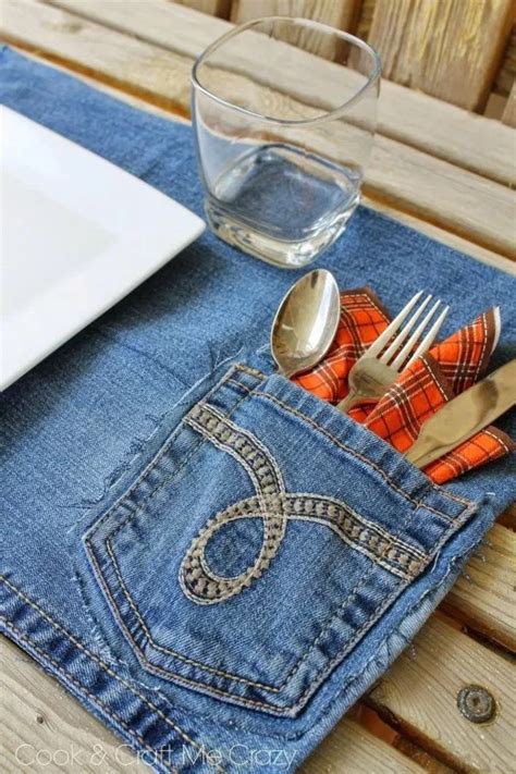 Best Diy Repurpose Old Jeans Ideas 07 Repurpose Old Jeans Blue Jeans Crafts Denim Placemats