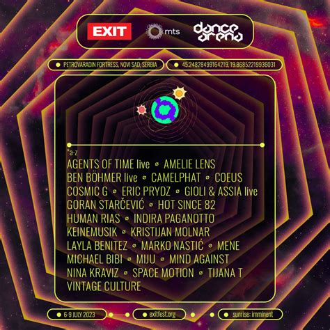 Check Out Exit Festival S Jaw Dropping Lineups For Dance Arena Nsns