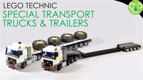 Special Transport Trucks And Trailers Lego Technic Moc Youtube