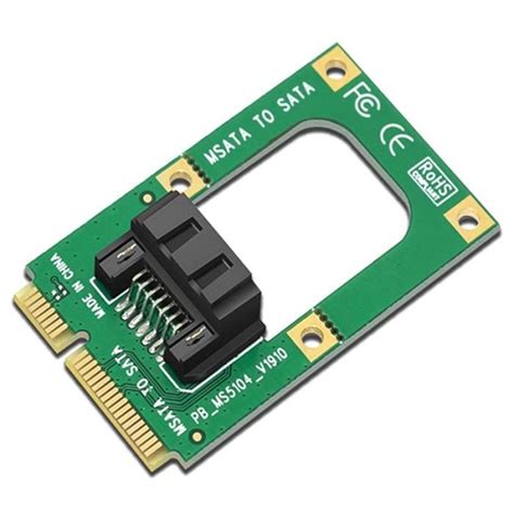 MSATA Vers SATA Carte Adaptateur MSATA Vers 7PIN Disque Dur SSD Carte