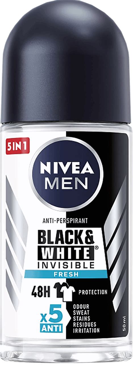 NIVEA MEN Black White Antyperspirant W Kulce 48h Fresh 50 Ml