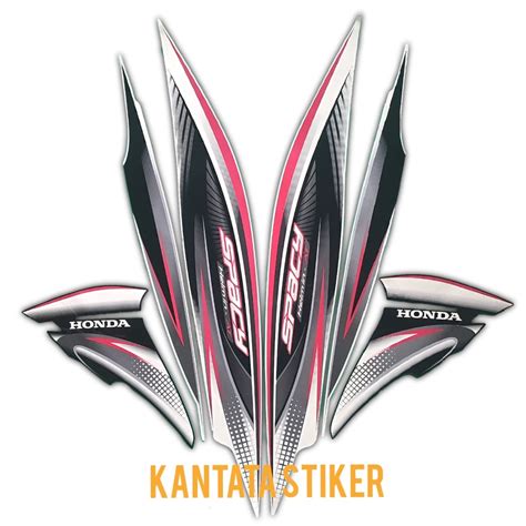 Jual Stiker Striping Lis Body Motor Honda Spacy 2012 Putih Full Set