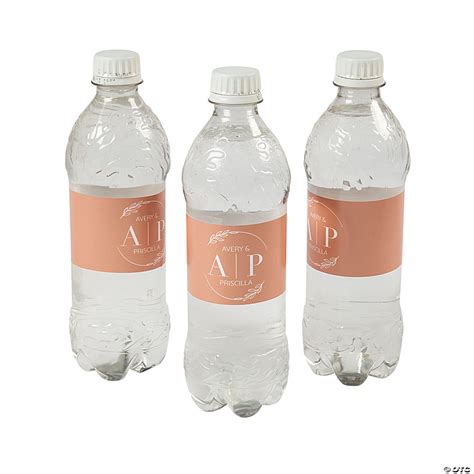 Modern Initials Water Bottle Labels Oriental Trading