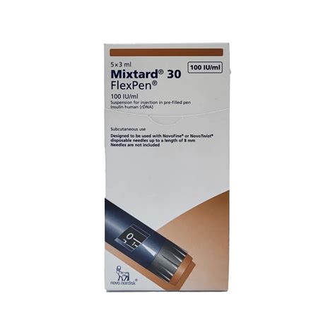 Mixtard 30100 Iu Flexpen 3 Ml Novo Nordisk Pharma Ltd Order Online