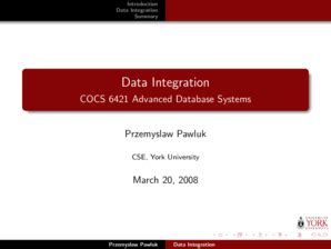 Fillable Online Cse Yorku Data Integration Cocs Advanced