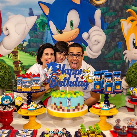 Buy Gogoparty Blue Hedgehog Happy Birthday Cake Topper Sonic Cake