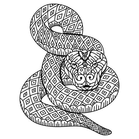 Snake Line Art Vector Art At Vecteezy