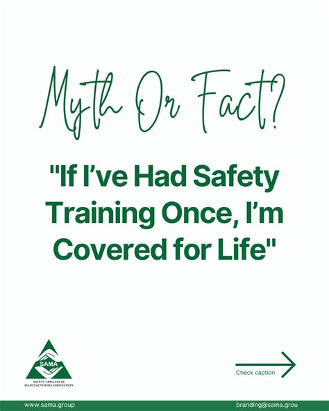 Safety Training is a life saving skill and there is no escape from it