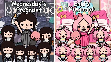 Wednesday Addams And Enid Are Pregnant In Toca Boca 🍼🤰🏼 Sad Story