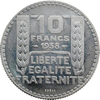 IIIe République essai de 10 francs Turin aluminium 1938 Paris