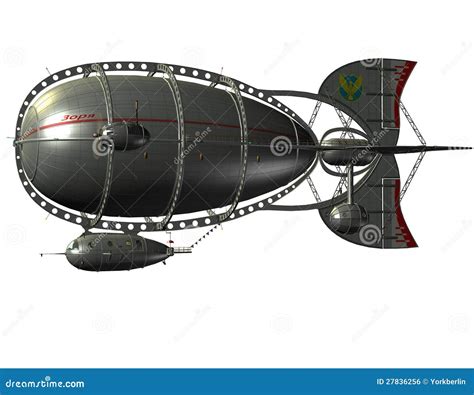 Zeppelin airship stock illustration. Image of skeleton - 27836256