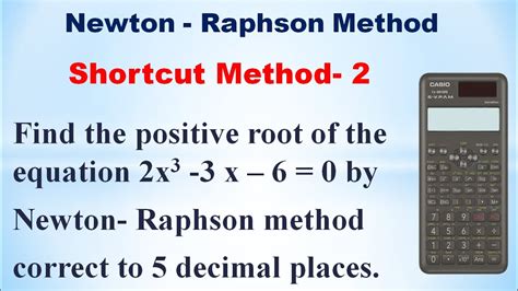 Snm Ma3251 Unit 3 Newton Raphson Method Shortcut Method Using