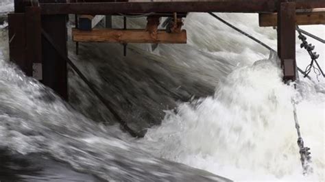 Massive flooding as flood water levels o... | Stock Video | Pond5